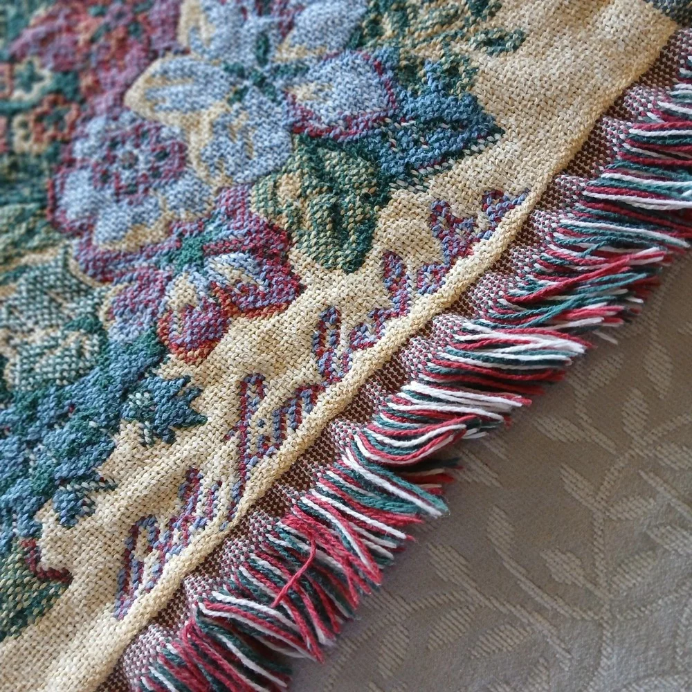 Bob Timberlake Butterfly Floral Tapestry Throw Blanket Cottagecore 64